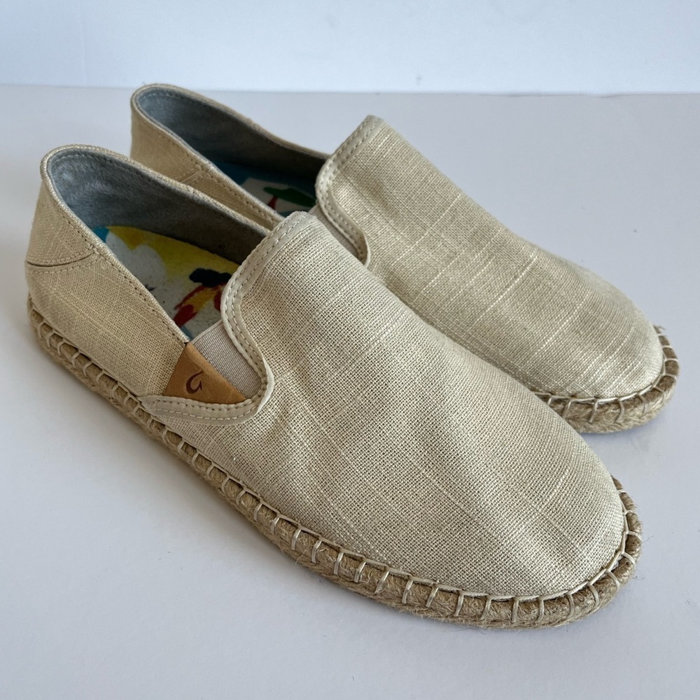 Olukai Kaula Pa'a Kapa Espadrilles Slip On Women's Size 6.5
